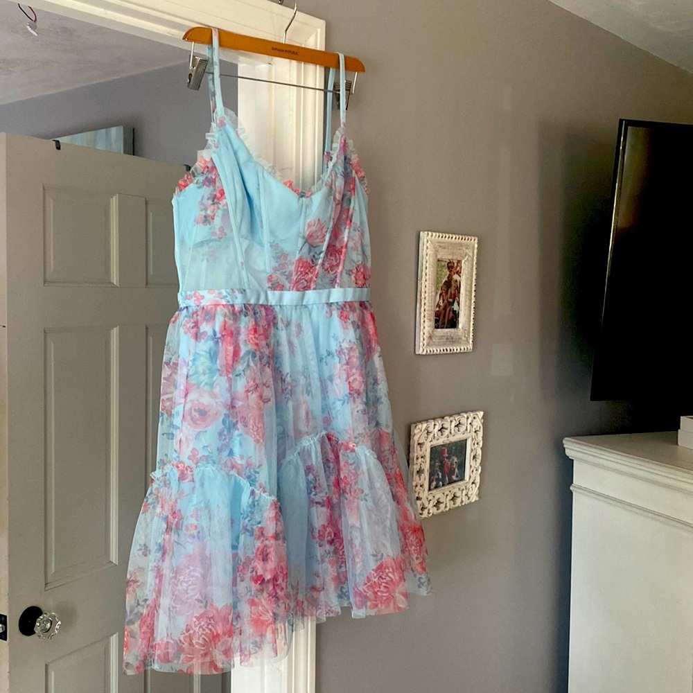BCBG floral corset dress